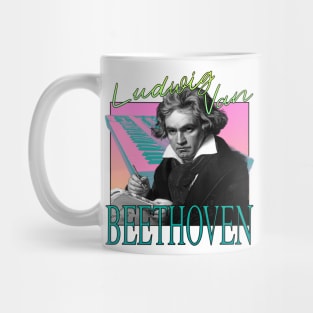 Ludwig Van Beethoven - Retro 80's Synth Wave Band Neon Aesthetic Mug